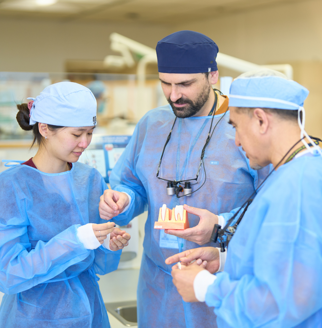 Periodontics residents in conversation